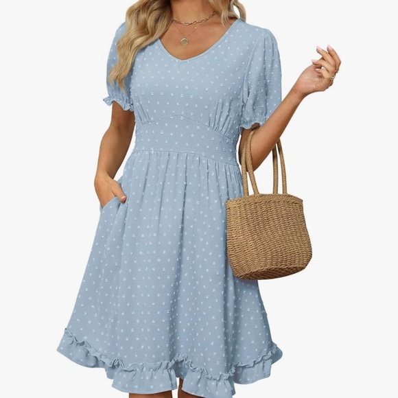 Blue Polka Dot Dress - Picture 2 of 3